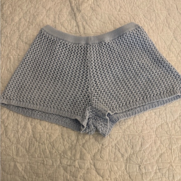Aerie Crochet Shorts NWOT. Light blue. Size XL - Picture 1 of 9